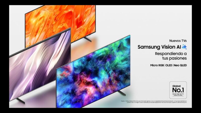 Samsung Argentina lanza su nueva línea de pantallas Vision AI con tecnologías Micro RGB, OLED y Neo QLED